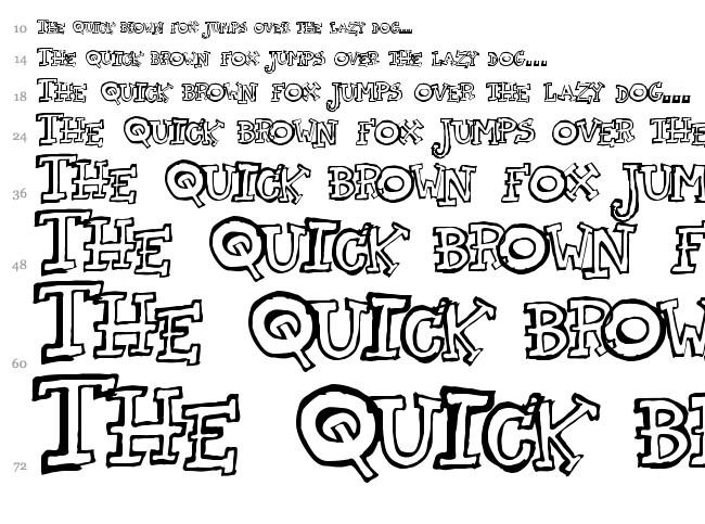 Two AM font waterfall